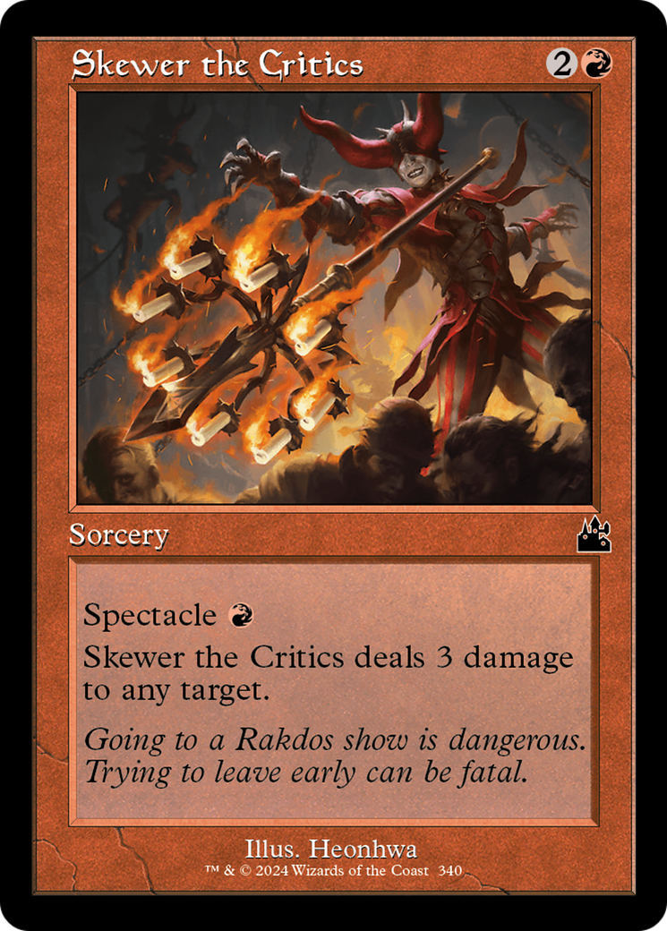 Skewer the Critics (RVR-340) - Ravnica Remastered Foil