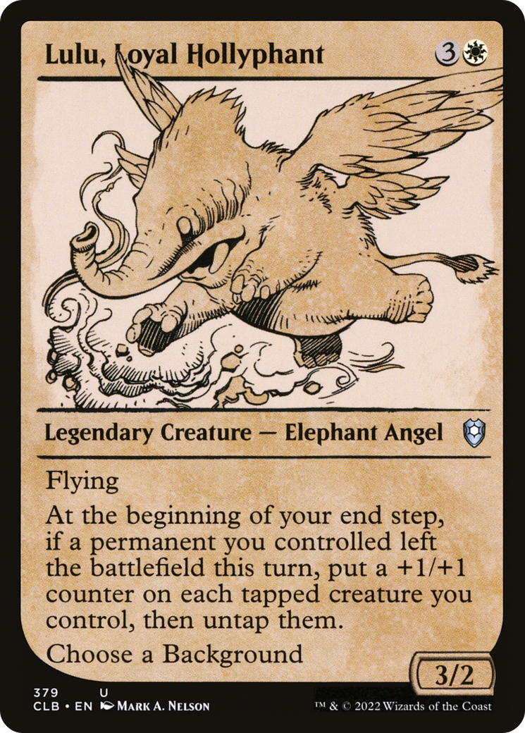 Lulu, Loyal Hollyphant (Showcase) (CLB-379) - Commander Legends: Battle for Baldur's Gate: (Showcase)
