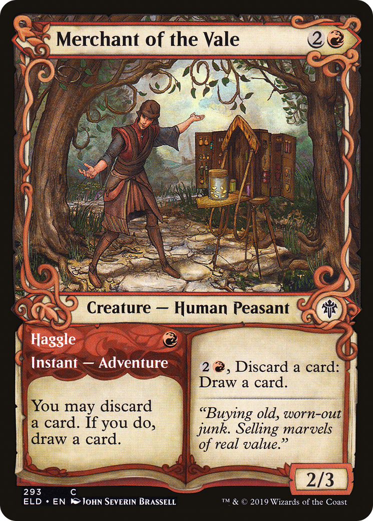 Merchant of the Vale // Haggle (ELD-293) - Throne of Eldraine: (Showcase) Foil