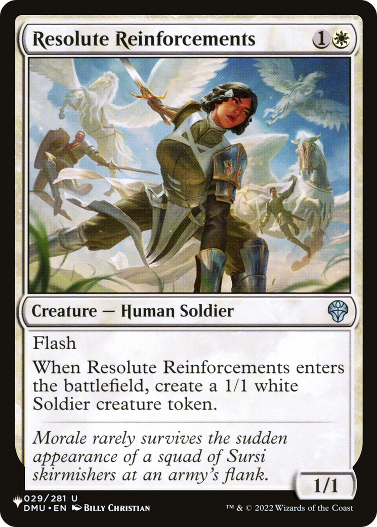 Resolute Reinforcements (LIST-029/281) - The List