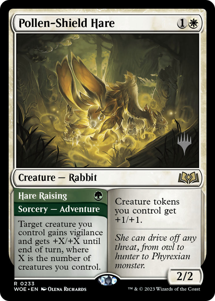 Pollen-Shield Hare // Hare Raising (PPWOE-233) - Wilds of Eldraine Promos