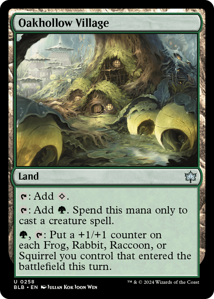 Oakhollow Village (BLB-258) - Bloomburrow Foil