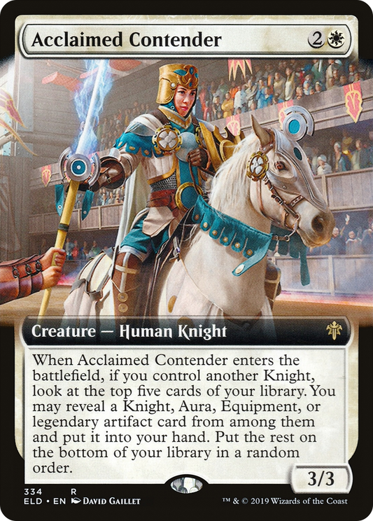 Acclaimed Contender (ELD-334) - Throne of Eldraine: (Extended Art)