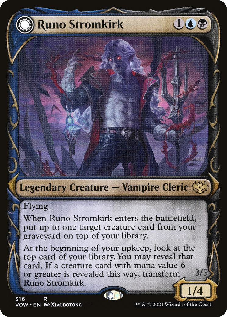 Runo Stromkirk // Krothuss, Lord of the Deep (VOW-316) - Innistrad: Crimson Vow: (Showcase, Double Faced Transform)