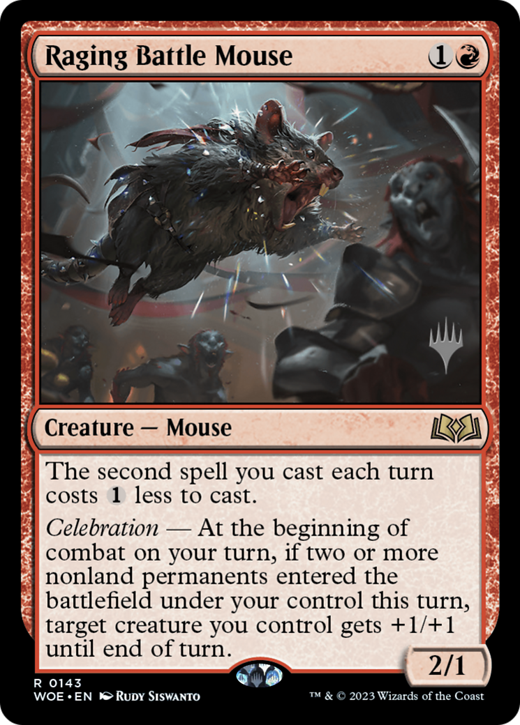 Raging Battle Mouse (PPWOE-143P) - Wilds of Eldraine Promos Foil