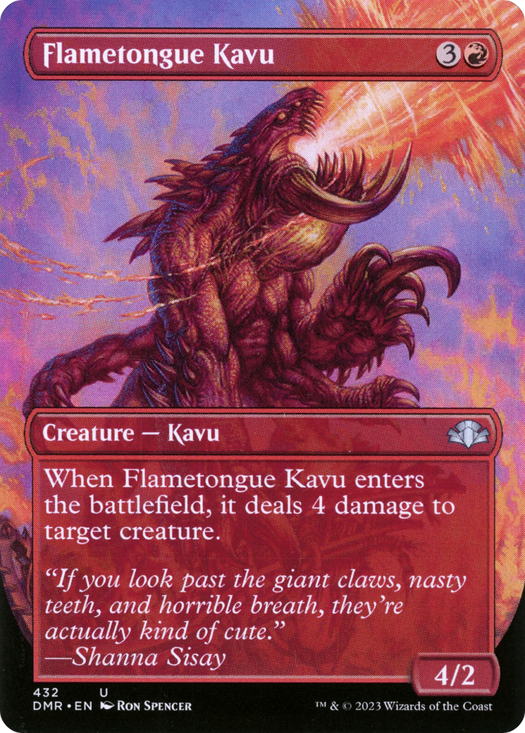 Flametongue Kavu (DMR-432) - Dominaria Remastered (Borderless) Foil