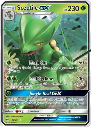 Sceptile GX 022/214 - Holofoil SM Lost Thunder - Ultra Rare