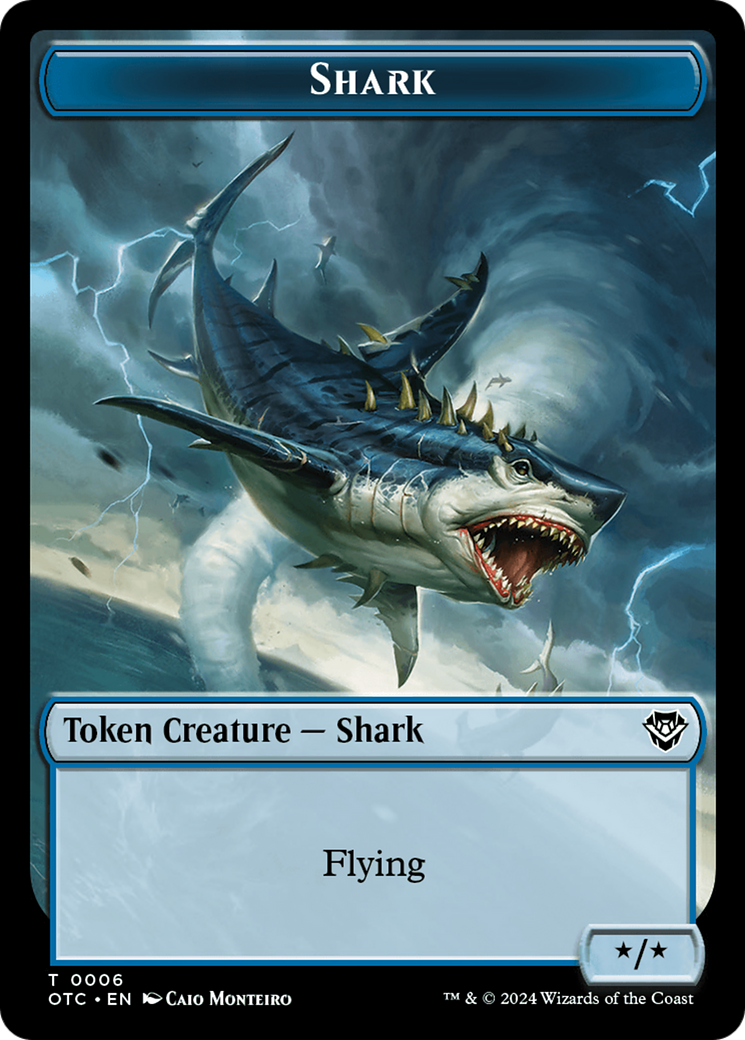 Shark (TOTC-006) - Outlaws of Thunder Junction Commander Tokens Foil
