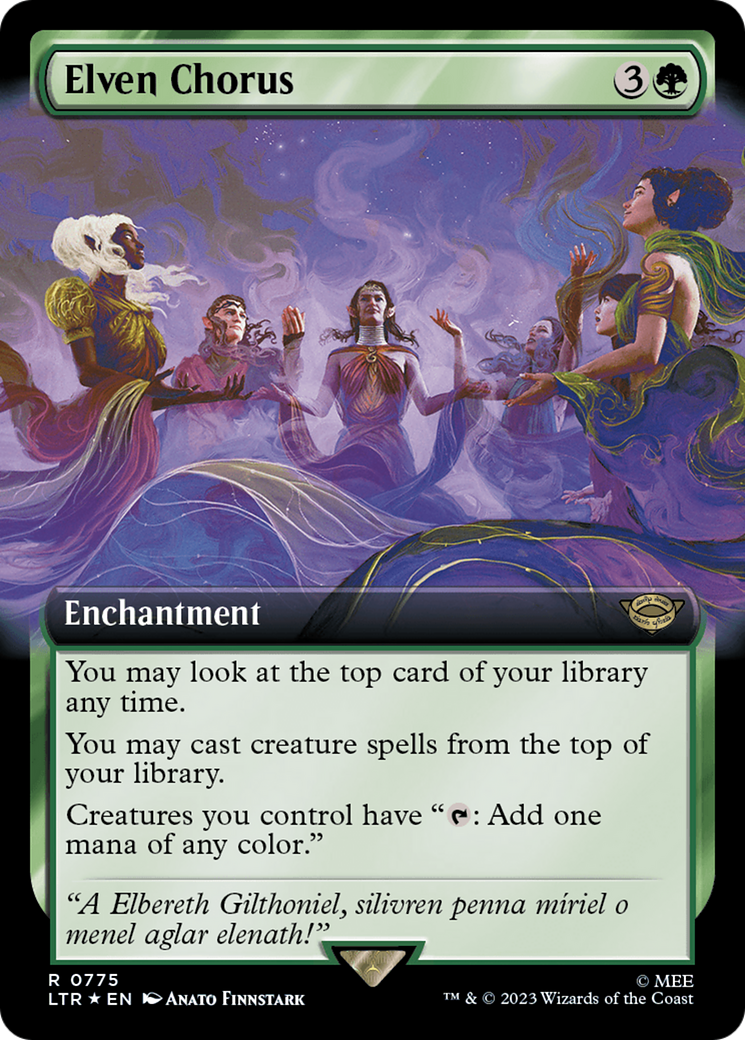 Elven Chorus (LTR-775) - The Lord of the Rings: Tales of Middle-earth: (Extended Art) Foil