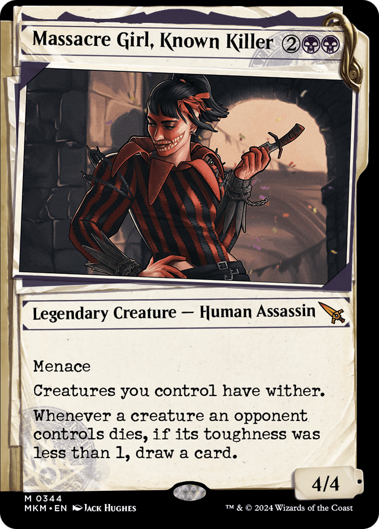 Massacre Girl, Known Killer (MKM-344) - Murders at Karlov Manor: (Showcase) Foil