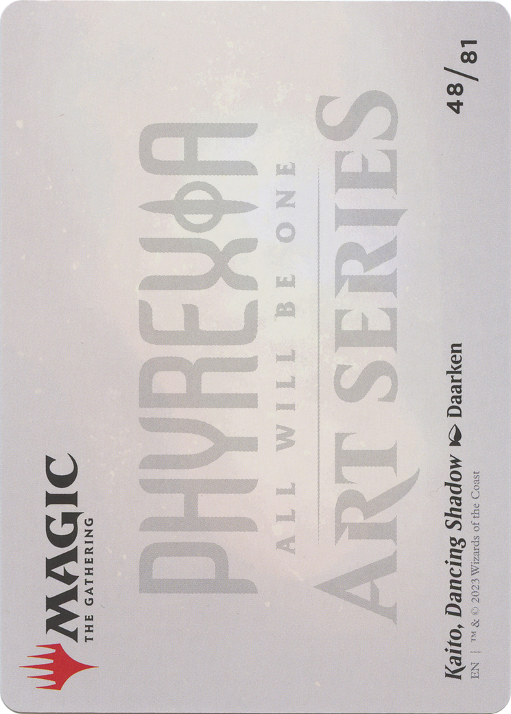 Kaito, Dancing Shadow // Kaito, Dancing Shadow (AONE-048) - Phyrexia: All Will Be One Art Series (Borderless) Foil