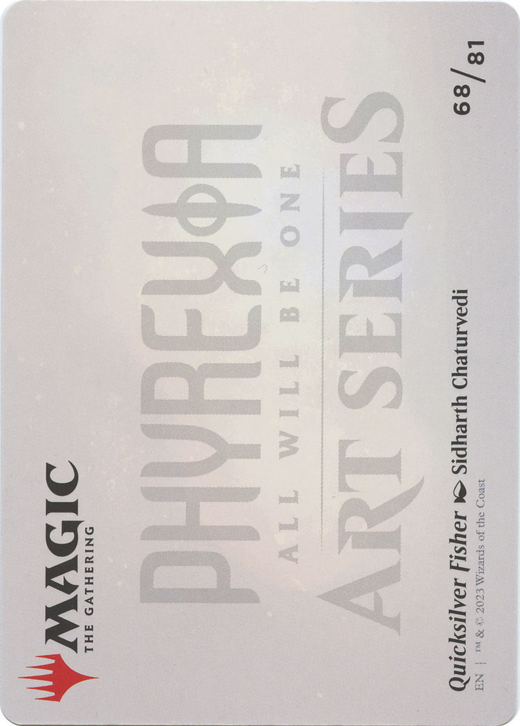 Quicksilver Fisher // Quicksilver Fisher (AONE-068) - Phyrexia: All Will Be One Art Series (Borderless)
