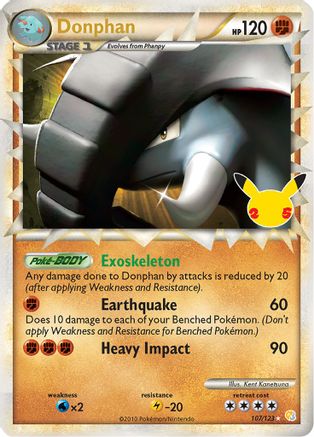 Donphan (Prime) 107/123 - Holofoil Celebrations Classic Collection - Classic Collection