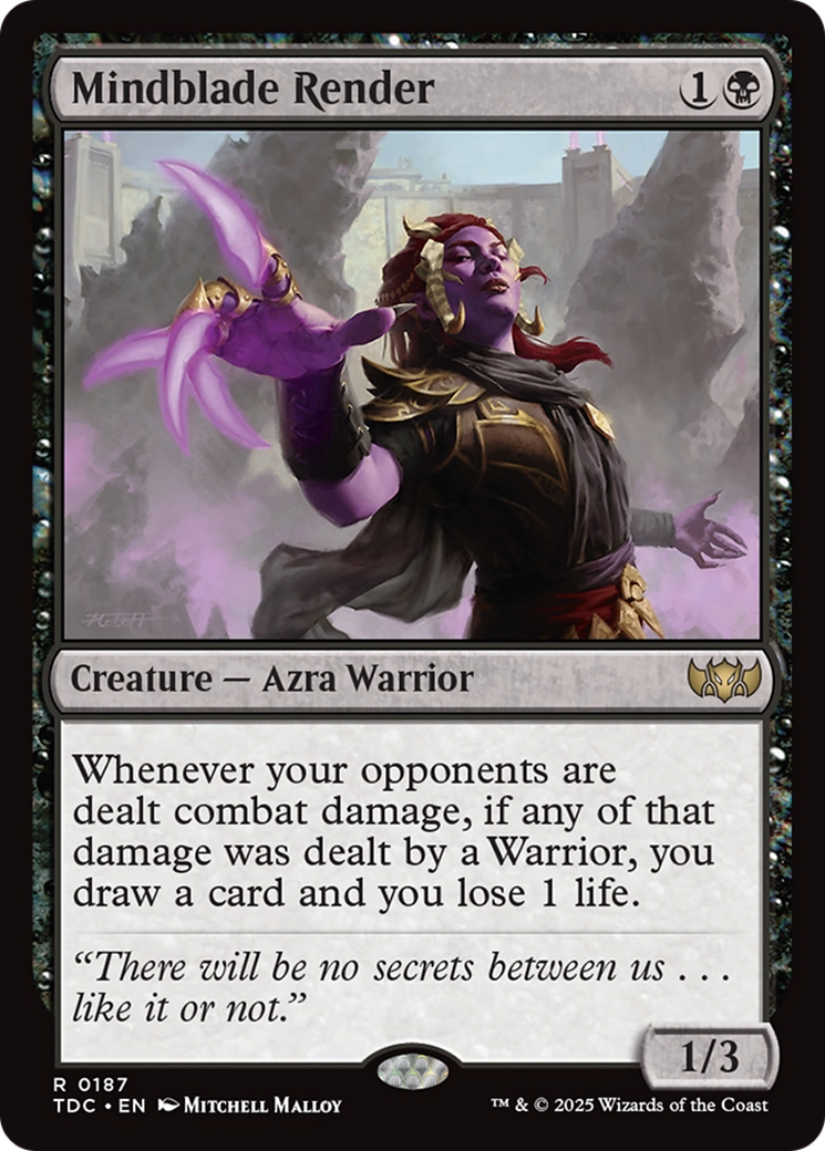 Mindblade Render (TDC-187) - Commander: Tarkir: Dragonstorm