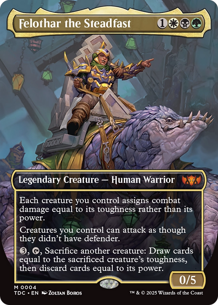 Felothar the Steadfast (TDC-004) - Commander: Tarkir: Dragonstorm (Borderless)
