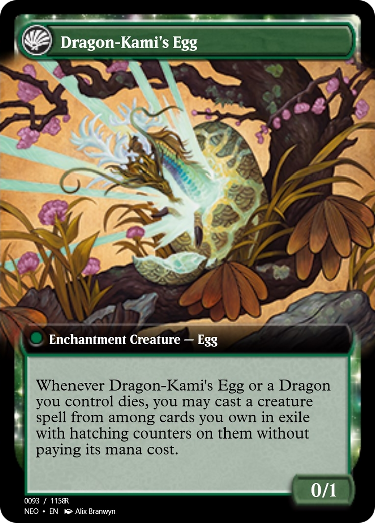 The Dragon-Kami Reborn // Dragon-Kami's Egg (PRM-98051) - Magic Online Promos: (enchantment) Foil