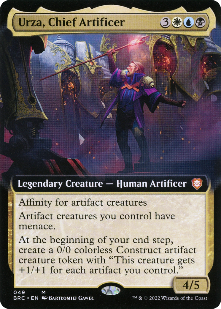 Urza, Chief Artificer (BRC-049) - The Brothers' War Commander: (Extended Art)