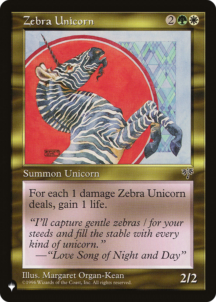 Zebra Unicorn (LIST-) - The List