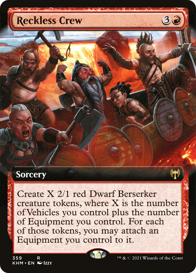 Reckless Crew (KHM-359) - Kaldheim: (Extended Art) Foil