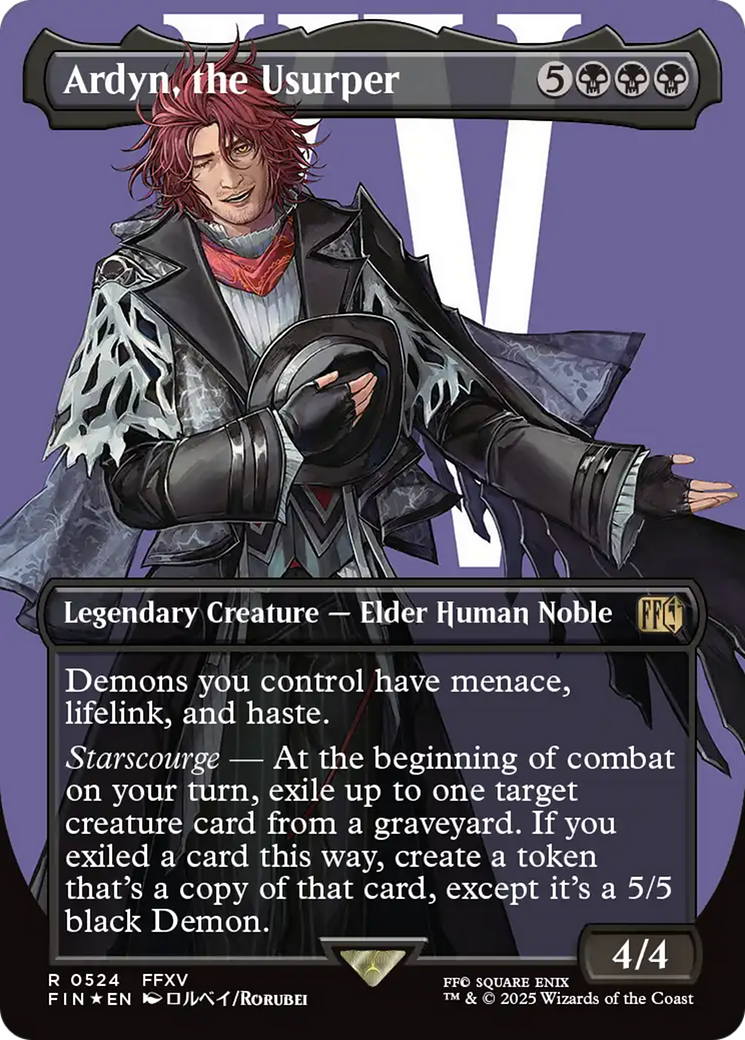 Ardyn, the Usurper (0524) (Borderless) (Surge Foil) (FIN-524) - FINAL FANTASY (Borderless) Foil