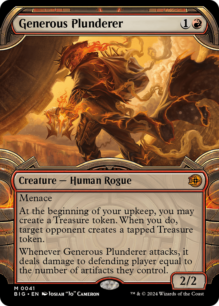 Generous Plunderer (BIG-041) - The Big Score: (Showcase) Foil