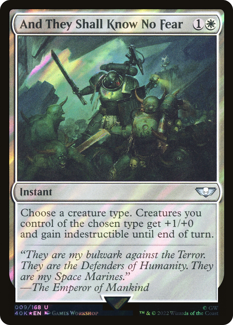And They Shall Know No Fear (40K-009) - Warhammer 40,000 Commander Foil