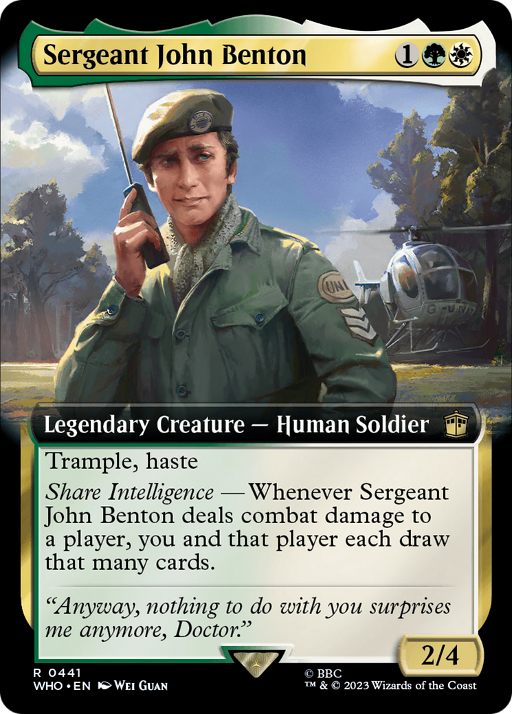 Sergeant John Benton (WHO-441) - Doctor Who: (Extended Art) Foil
