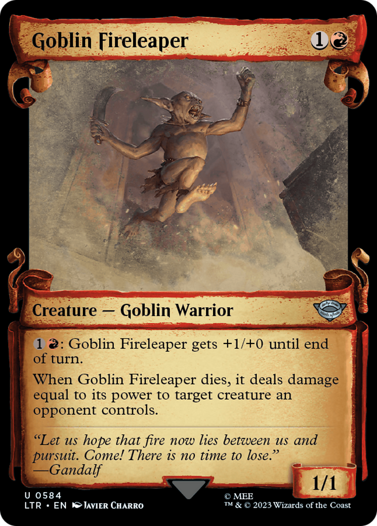 Goblin Fireleaper (LTR-584) - The Lord of the Rings: Tales of Middle-earth: (Showcase) Foil