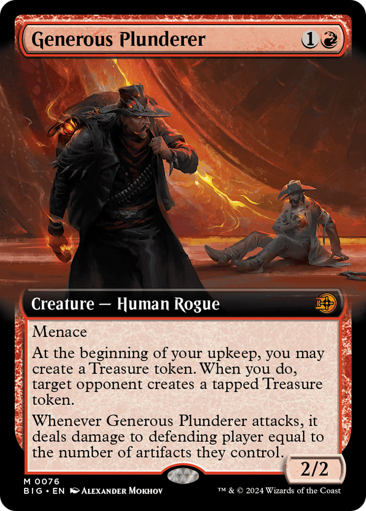 Generous Plunderer (BIG-076) - The Big Score: (Extended Art) Foil