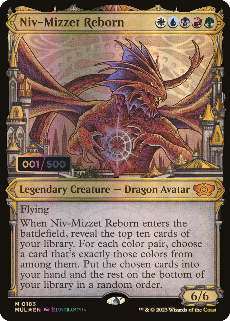Niv-Mizzet Reborn (MUL-183) - Multiverse Legends: (Showcase) Foil