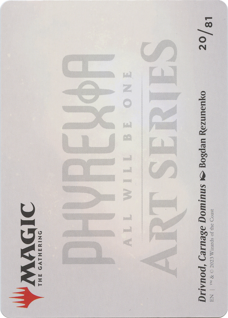 Drivnod, Carnage Dominus // Drivnod, Carnage Dominus (AONE-020) - Phyrexia: All Will Be One Art Series (Borderless) Foil