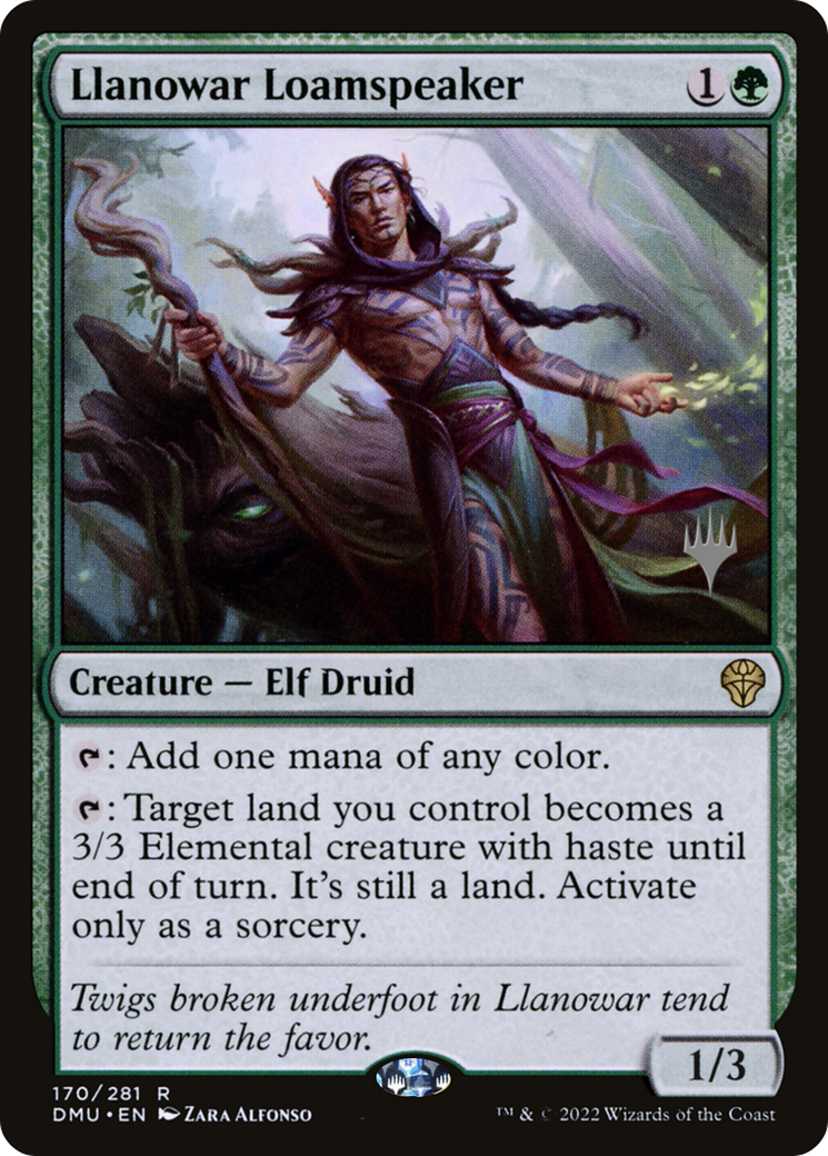 Llanowar Loamspeaker (PPDMU-170P) - Dominaria United Promos