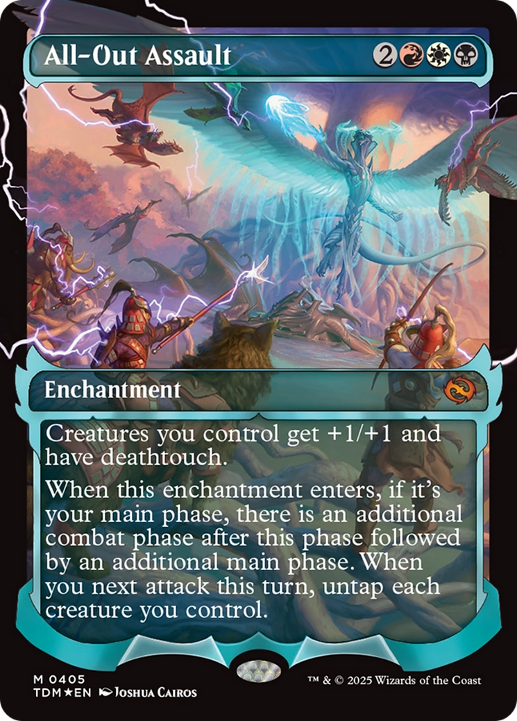 All-Out Assault (TDM-405) - Tarkir: Dragonstorm: (Showcase, enchantment) Foil