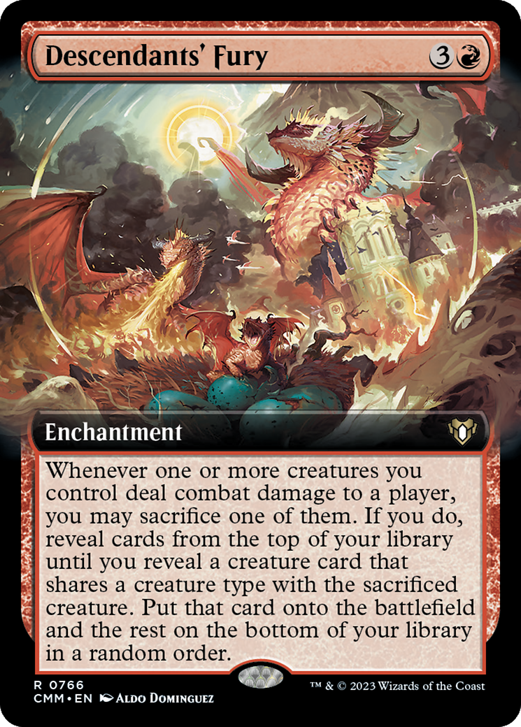 Descendants' Fury (CMM-766) - Commander Masters: (Extended Art) Foil