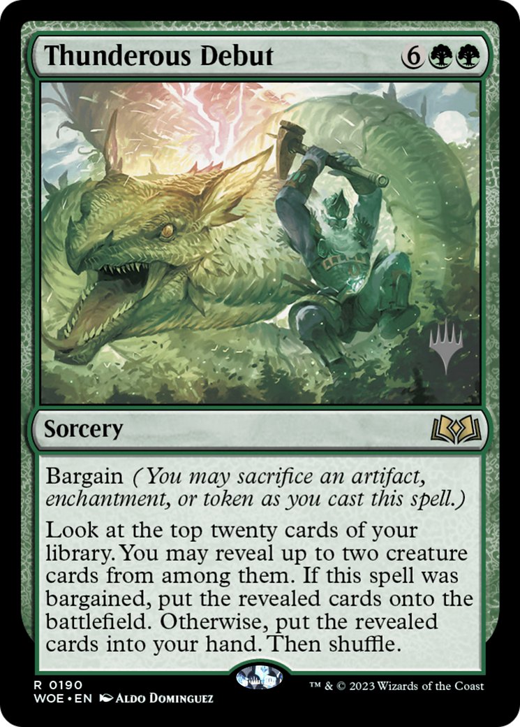 Thunderous Debut (PPWOE-190) - Wilds of Eldraine Promos Foil