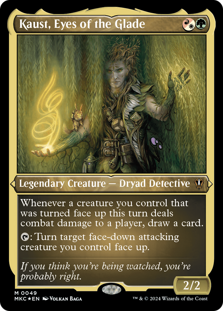 Kaust, Eyes of the Glade (MKC-049) - Murders at Karlov Manor Commander Etched Foil