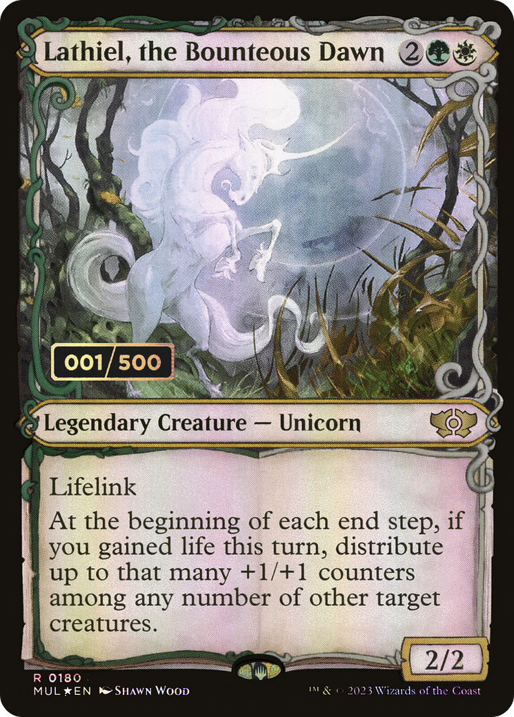 Lathiel, the Bounteous Dawn (MUL-180) - Multiverse Legends: (Showcase) Foil
