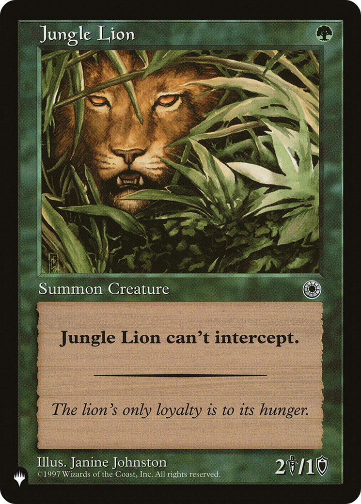Jungle Lion (LIST-) - The List