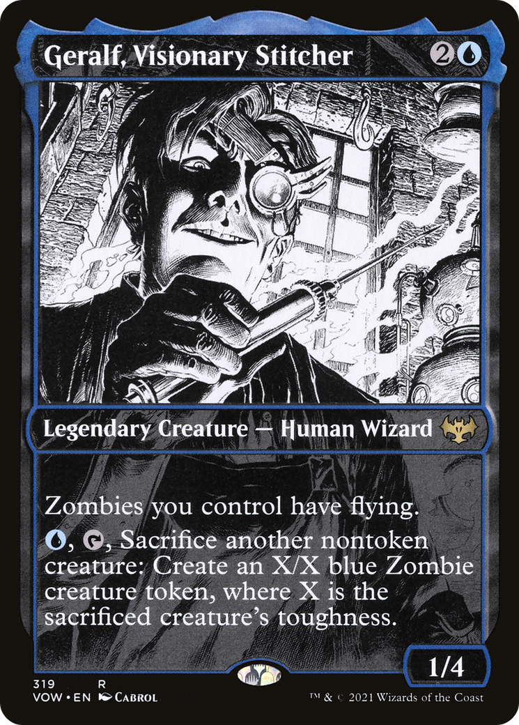 Geralf, Visionary Stitcher (VOW-319) - Innistrad: Crimson Vow: (Showcase) Foil