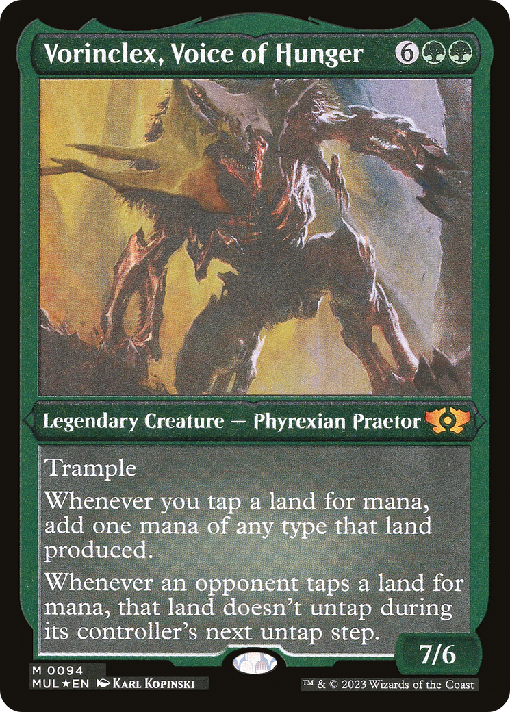 Vorinclex, Voice of Hunger (Foil Etched) (MUL-094) - Multiverse Legends Etched Foil