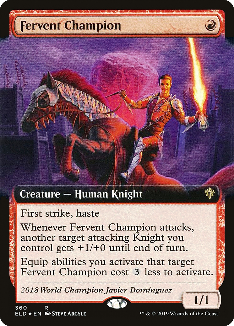 Fervent Champion (ELD-360) - Throne of Eldraine: (Extended Art)