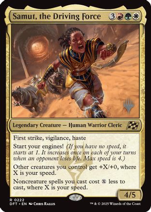 Samut, the Driving Force (PPDFT-222) - Promo Pack: Aetherdrift Foil