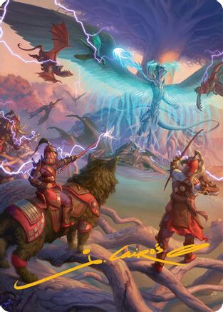All-Out Assault Art Card (50/54) (Gold-Stamped Signature) (AATDM-050) - Art Series: Tarkir: Dragonstorm
