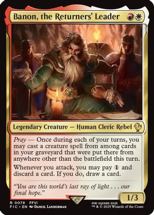 Banon, the Returners' Leader (Surge Foil) (FIC-078) - Commander: FINAL FANTASY Foil