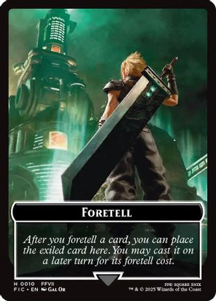 Foretell // Treasure Double-Sided Token (FIC-10 // 23) - Commander: FINAL FANTASY