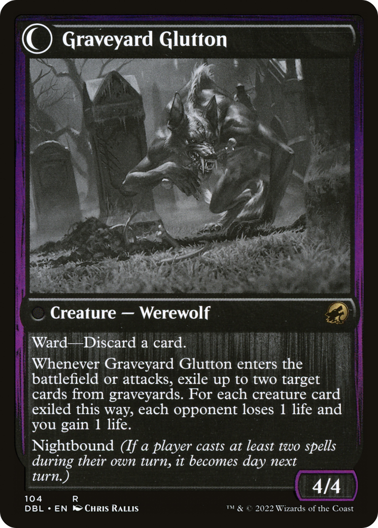Graveyard Trespasser // Graveyard Glutton (DBL-104) - Innistrad: Double Feature