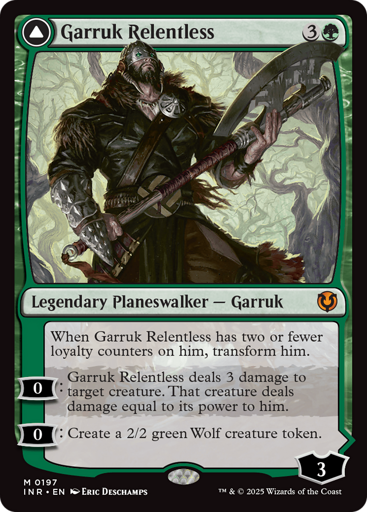 Garruk Relentless // Garruk, the Veil-Cursed (INR-197) - Innistrad Remastered Foil