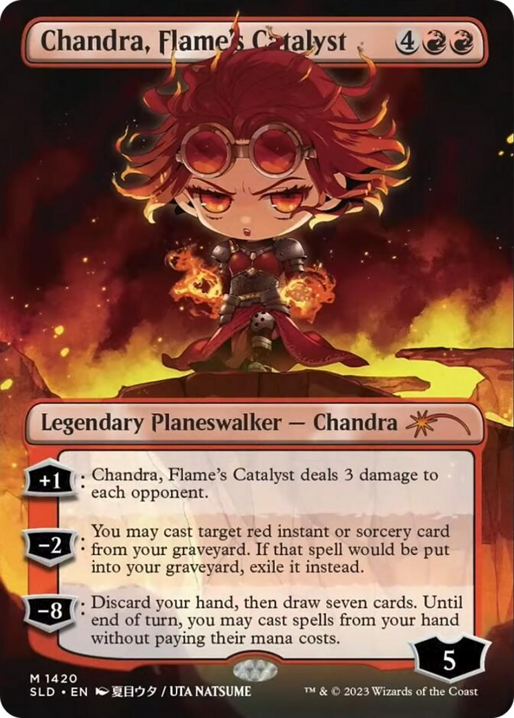 Chandra, Flame's Catalyst (SLD-1420) - Secret Lair Drop (Borderless) Foil
