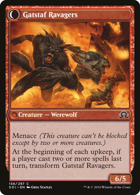 Gatstaf Arsonists // Gatstaf Ravagers (SOI-158) - Shadows over Innistrad: (Double Faced Transform) Foil