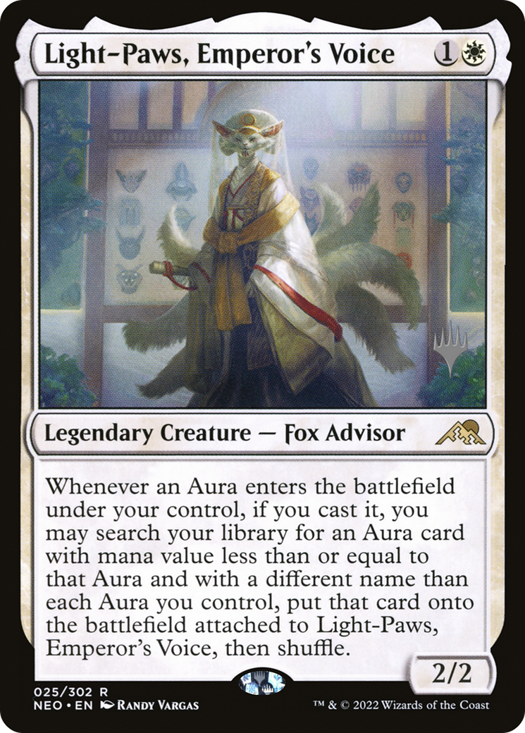 Light-Paws, Emperor's Voice (PPNEO-025) - Kamigawa: Neon Dynasty Promos Foil